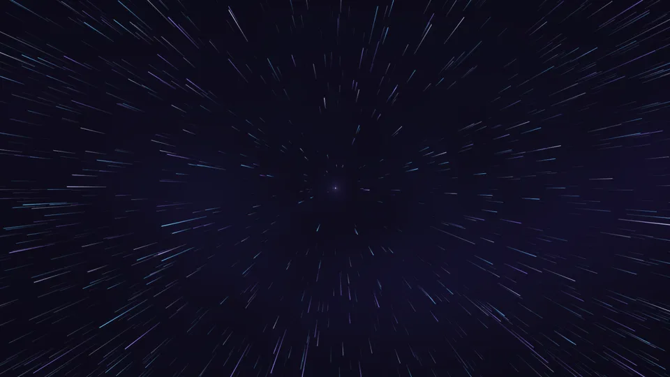 Starlight stretching across space.